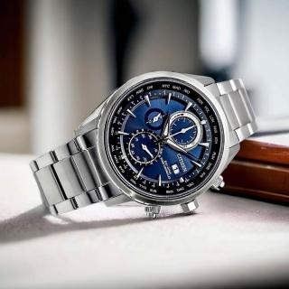 【CITIZEN 星辰】GENTS系列 電波對時 光動能計時腕錶/43mm(AT8260-85L)
