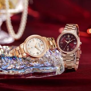【CITIZEN 星辰】xC系列 亞洲限定 韶光．粉紅金優雅腕錶/36mm(CB1132-51W)