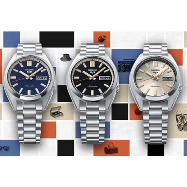 【SEIKO 精工】5 Sports SNXS系列懷舊經典機械錶/37.4mm 父親節 (4R36-15M0B SRPK87K1)
