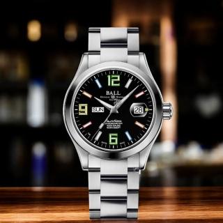 【BALL 波爾】Engineer III Pioneer II 彩虹燈管 機械錶 男錶 手錶(NM9036C-S3CJ-BKR/40mm)