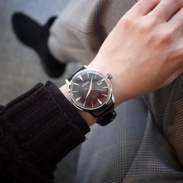 【SEIKO 精工】PRESAGE STAR BAR 限定款夕陽機械錶/40.5mm 母親節(4R35-06F0P SRPK75J1)