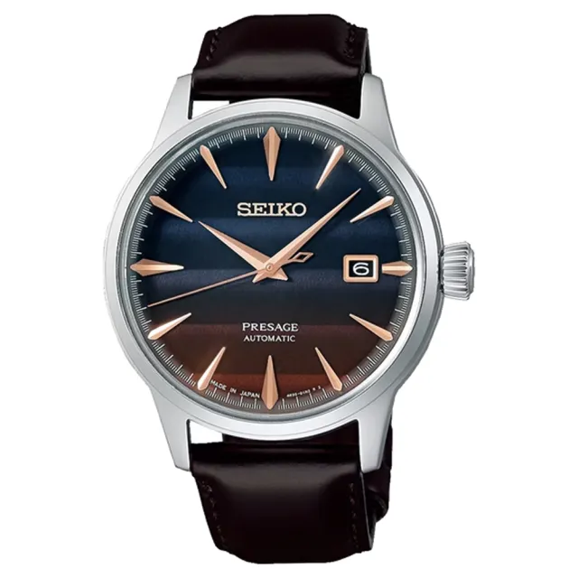 【SEIKO 精工】PRESAGE STAR BAR 限定款夕陽機械錶/40.5mm 母親節(4R35-06F0P SRPK75J1)