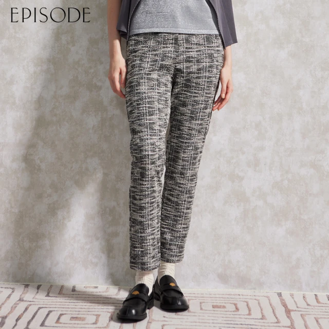 Jessica Red 百搭運動風素色線條棉質鬆緊長寬褲(咖