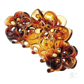 【89 zone】法式簡約復古花朵鏤空 鯊魚夾 抓夾 髮夾 1 入(不挑款/混色隨機出貨)
