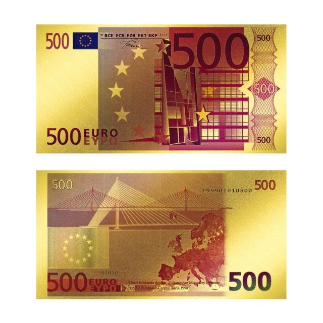 黃金鈔票 EURO 歐元純金紀念鈔票(最美麗的鈔票 收藏送禮 禮贈品)