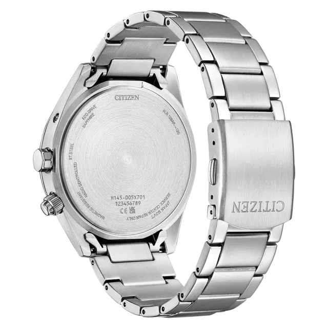 【CITIZEN 星辰】GENTS 亞洲限定英倫風尚光動能電波時尚男錶-白x銀/43mm(CB0270-87A)618 禮物