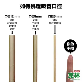 【CLEAN 克林】箱售12mm台灣茶吸管(茶纖維吸管 現貨 茶吸管 斜口吸管 環保餐具 環保吸管 可分解 吸管)