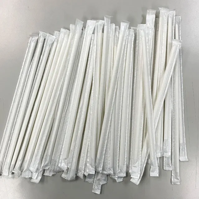 【CLEAN 克林】營業用PLA環保吸管 尖斜口 6mmx210mm 紙包250支(玉米澱粉 無塑吸管 生物可分解)