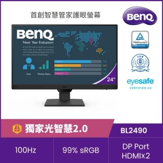 BenQ BL2490 24吋 光智慧護眼螢幕(24吋/IPS/HDMI/DP)