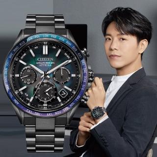 【CITIZEN 星辰】GENTS 韋禮安廣告配戴款 宇宙幻彩 GPS鈦金屬光動能腕錶 618 年中慶 禮物(CC4057-60E)