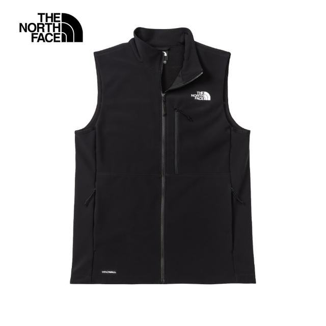 【The North Face 官方旗艦】北面男款黑色DWR防潑水舒適保暖背心｜83U2JK3