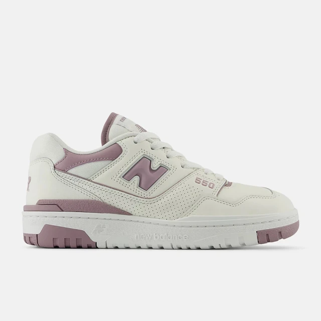 NEW BALANCE 550 復古鞋 女鞋 休閒鞋 米 白 紫 B楦 NB 雙11(BBW550AK)