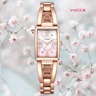 【CITIZEN 星辰】WICCA公主系列 臺灣限定 縷空設計粉色錶面腕錶(KF7-562-91)