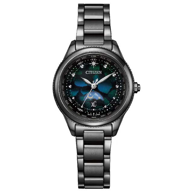 【CITIZEN 星辰】xC系列 宇宙幻彩五局電波光動能女錶 29.0mm(EE1008-56E)