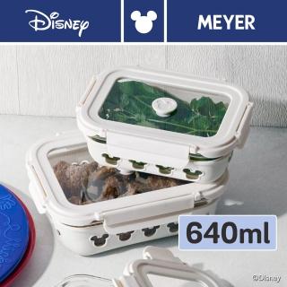 【MEYER 美亞】迪士尼煮樂系列 耐高溫微波玻璃保鮮盒640ml(微波爐/烤箱/洗碗機 皆可)