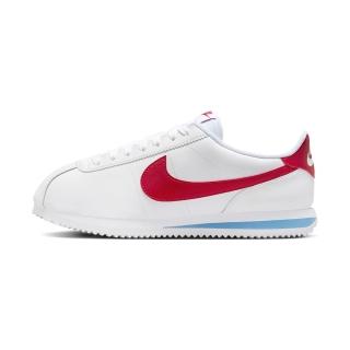【NIKE 耐吉】Cortez 女鞋 白紅藍色 運動 休閒 經典 復古 皮革 小白鞋 阿甘鞋 休閒鞋 DN1791-108