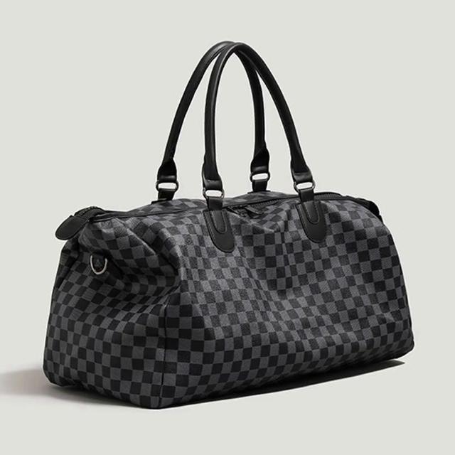 【米蘭精品】現貨+預購 側背包牛津紡肩背包(休閒格紋托特包手提男女包包2色m1ad24)