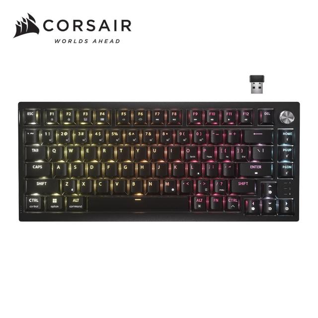 【CORSAIR 海盜船】K65 PLUS 三模無線RGB機械觸感軸鍵盤(黑色/英文)