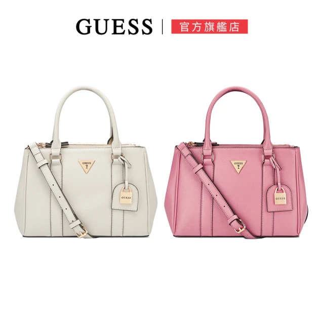 GUESS LOGO掛鎖造型手提肩背包(兩色任選)