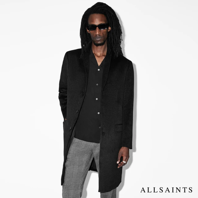 ALLSAINTS HAL 羊毛大衣Black M005OZ(常規版型)