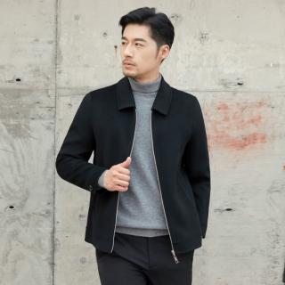 【巴黎精品】現貨+預購 100%羊毛大衣毛呢外套(保暖短款冬季雙面羊絨男外套3色a1im13)