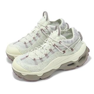 【NIKE 耐吉】休閒鞋 Wmns Air Max Flyknit Venture 女鞋 米白 紫 厚底 老爹鞋(FD2110-003)