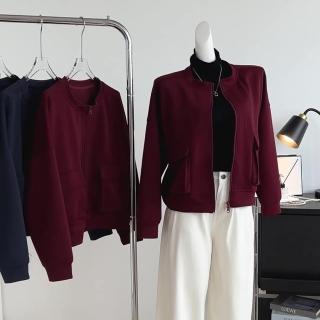 【米蘭精品】現貨+預購 風衣外套秋冬大衣(短版工裝棒球實用女外套2色74is43)