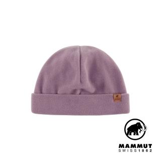【Mammut 長毛象官方直營】Fleece Beanie Logo輕盈柔軟保暖毛帽 波動紫 #1191-00541