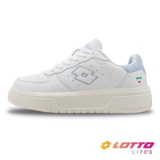 【LOTTO】女 VENUS90 厚底經典運動鞋(白/水藍-LT4AWC8586)