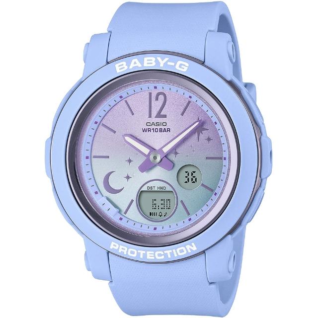 【CASIO 卡西歐】BABY-G 星辰時刻雙顯手錶 雙12 優惠 聖誕 禮物(BGA-290DS-2A)