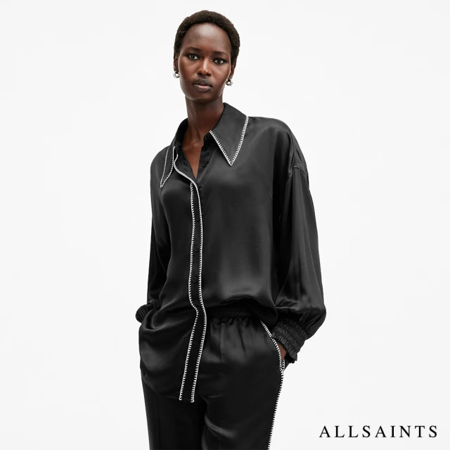 ALLSAINTS CHARLI STITCH 襯衫Black W033PB(常規版型)