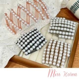 【MISS KOREA】珍珠髮箍/韓國設計浪漫氣質珍珠便攜摺疊髮箍 髮圈(4色任選)