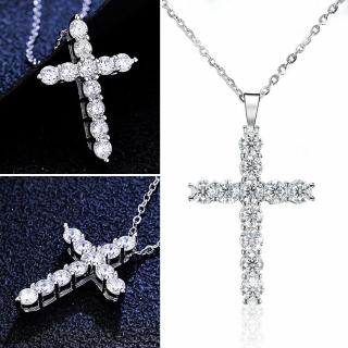 【LEESA】鋯石十字架吊飾\純銀飾品\鋯石配件\項鍊配件\氣質飾品\福音禮物\銀飾品\配件\吊
