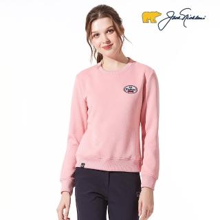 【Jack Nicklaus 金熊】GOLF女款抗UV吸濕排汗圓領T-SHIRT(粉色)