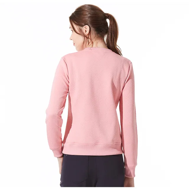 【Jack Nicklaus 金熊】GOLF女款抗UV吸濕排汗圓領T-SHIRT(粉色)