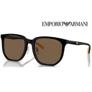 【EMPORIO ARMANI】亞曼尼 亞洲版 時尚太陽眼鏡 EA4215D 500173 霧黑框深棕鏡片 公司貨