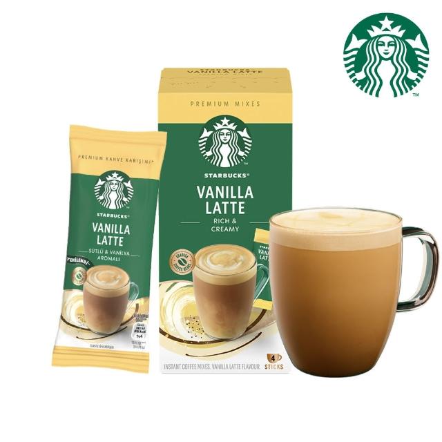 【STARBUCKS 星巴克】特選系列-香草拿鐵14g x4入/盒