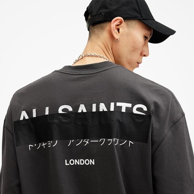 【ALLSAINTS】REDACT 短袖T恤Washed Black M002PC(寬鬆版型)
