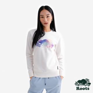 【Roots】Roots女裝- THERMO TECH BEAVER 圓領上衣(白色)