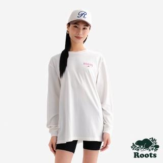 【Roots】Roots女裝- NATURE TECH OVERSIZED 長袖上衣(白色)