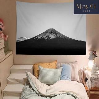 【MOONSTROLL 月行寢居】富士山黑白掛布(掛布 背景布 掛毯 北歐風掛布 掛畫 應景圖 應景掛布)