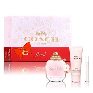 【COACH】芙洛麗女性淡香精 90ml禮盒(隨身瓶7.5ML+身體乳100ML 專櫃公司貨)