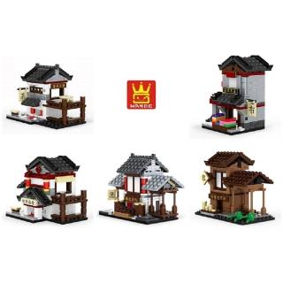 【wange 萬格】華人街景積木5入組