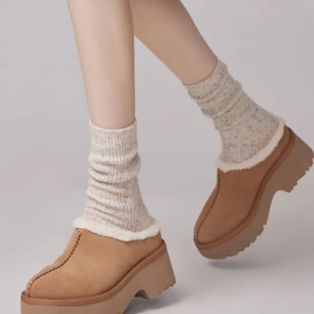 【Porabella】正韓襪 襪子 麻花彩點 襪 素色襪 羊毛襪 加厚 女中筒襪 女襪 SOCKS
