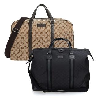 【GUCCI 古馳】449167 / 449180 經典GG LOGO大容量手提斜背旅行包(款式任選)