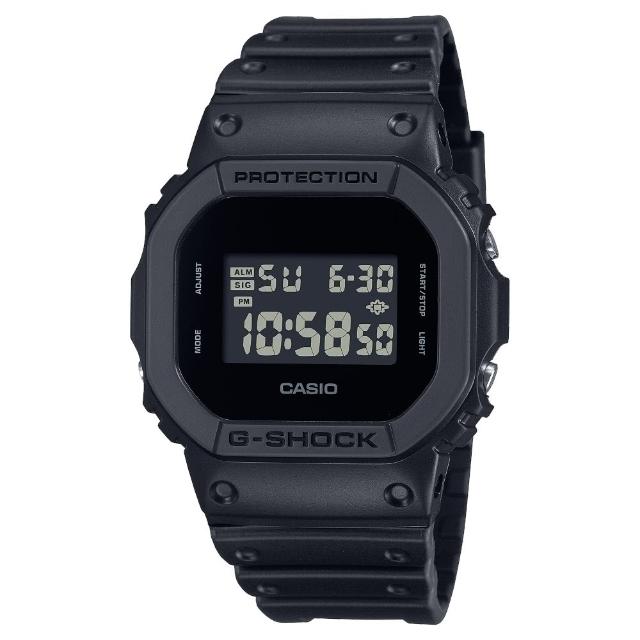 【CASIO 卡西歐】G-SHOCK極簡純色電子錶(DW-5600UBB-1)