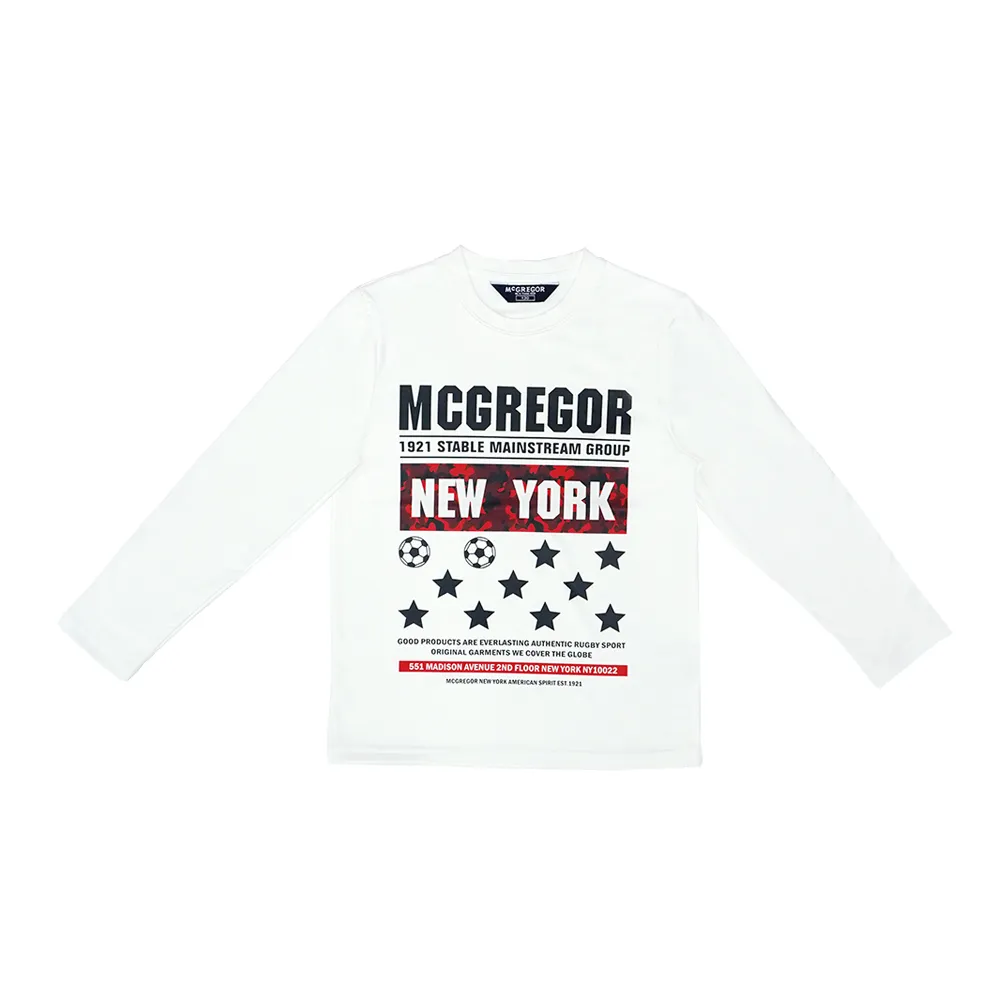 【MCGREGOR 瑪格麗格】足球、星星印花圓領T恤-男童款(246711)