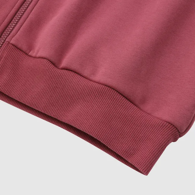 【GAP】女裝 Logo刷毛連帽外套-玫紅色(632621)