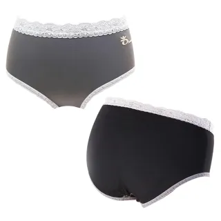 【肽達人】竹炭中腰輕柔彈力蕾絲內褲(買2送1_3件組)