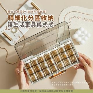 【Her】分格收納盒 收納盒 防潮藥盒(分裝盒 透明收納盒 飾品收納 藥盒 連環盒 美甲 飾品 整理盒)